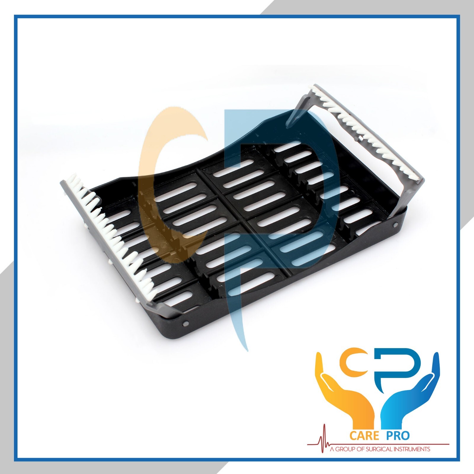 Plastic Dental 135°C Sterilization Box Holders Cages Autoclavable 10 Instruments
