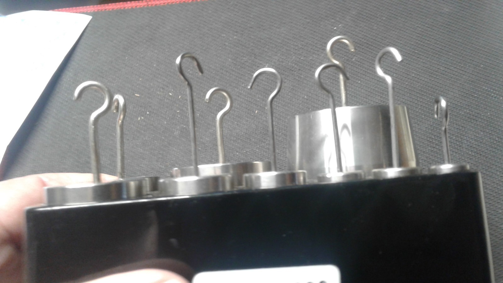 Troemner Hook Weight Set 56206S – 1kg to 10g, ASTM Class 7, S/S, USA, used