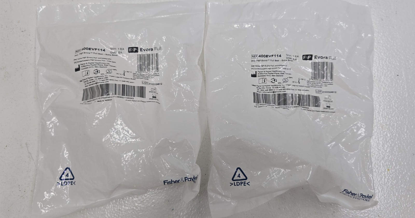 Fisher & Paykel 400EVF114 extra small XS Full Seal Evora – Qty 2