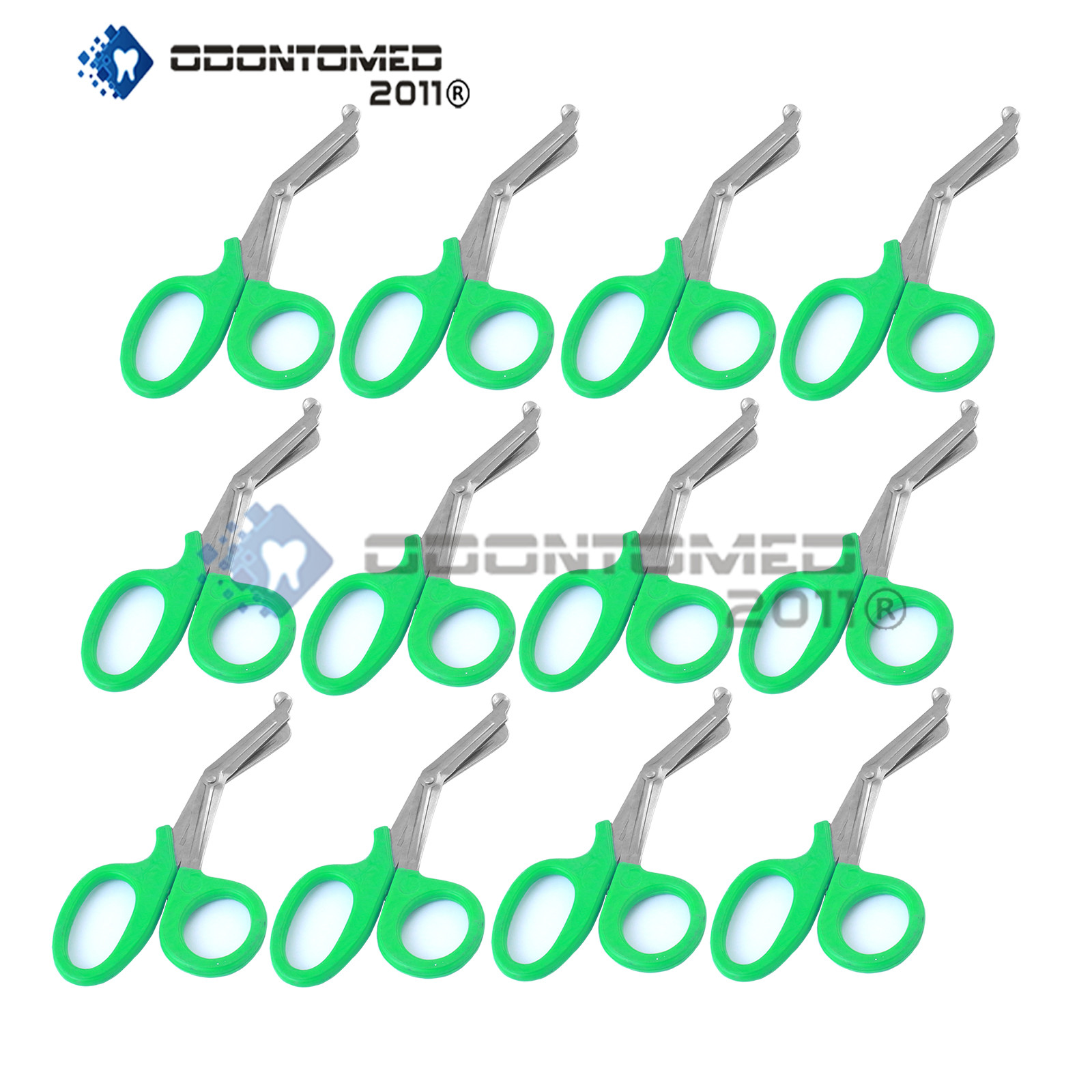 12 Pairs Trauma Shears Bandage Scissors 7 1/4″,green