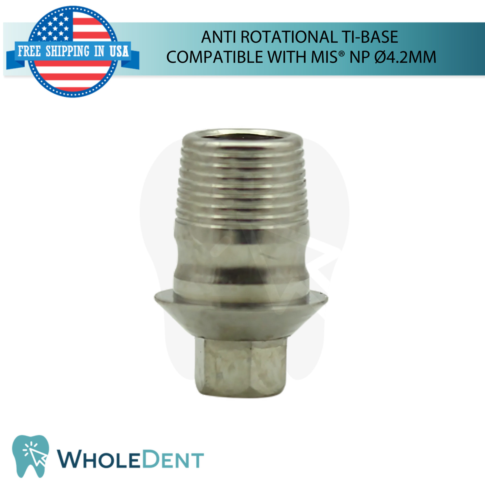 Anti Rotational Concave Ti-Base Ø4.2mm MIS® Compatible NP Int Hex System