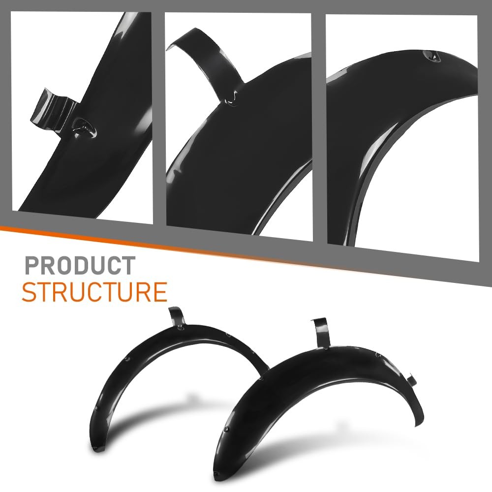 Wheel Fender Flares Corvette C3 1968-1979 Front Rear Black Exterior Trim 4PCS