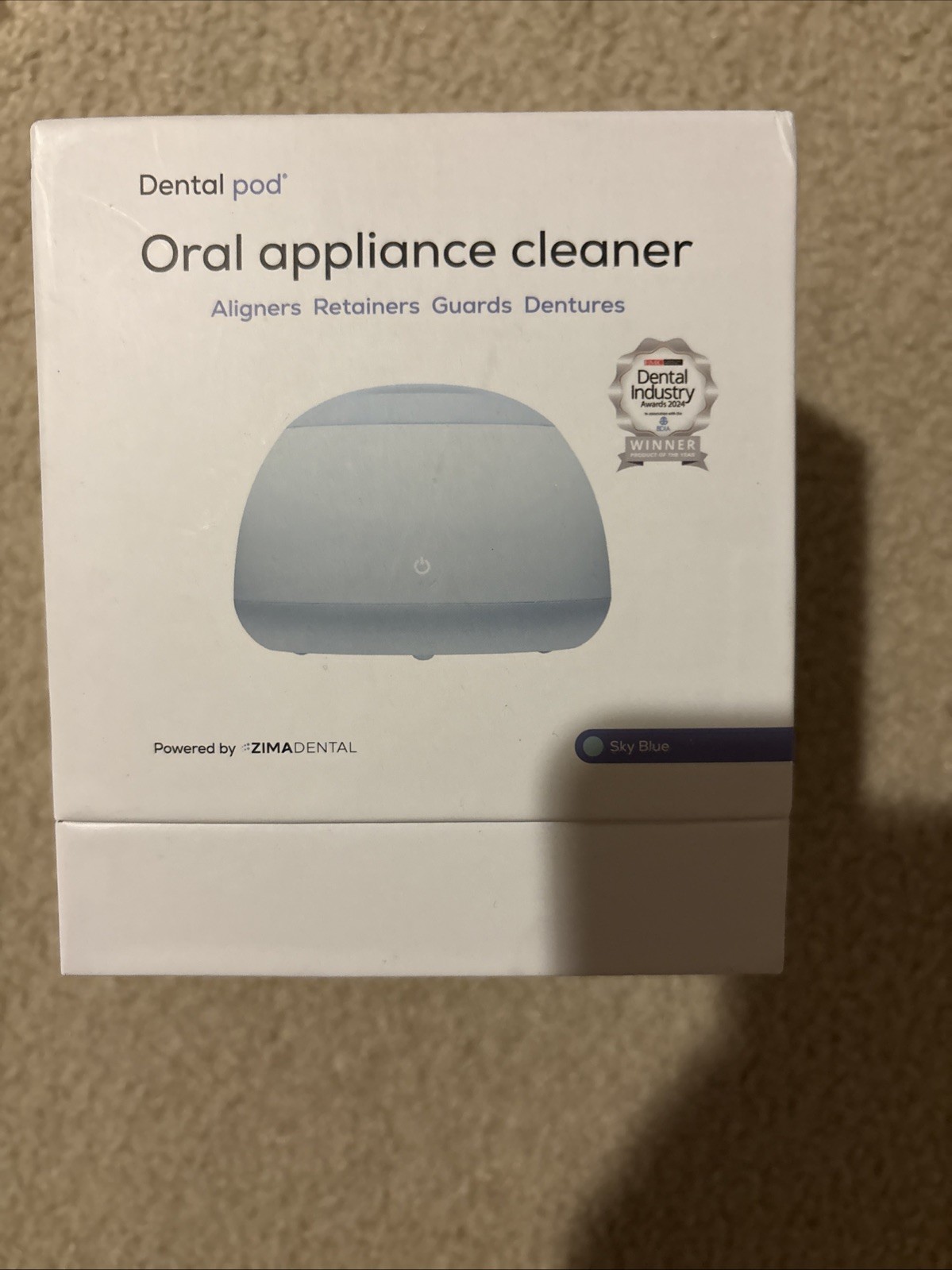 Zima Dental Pod Ultrasonic Oral Appliance Cleaner Sky Blue New Factory Sealed