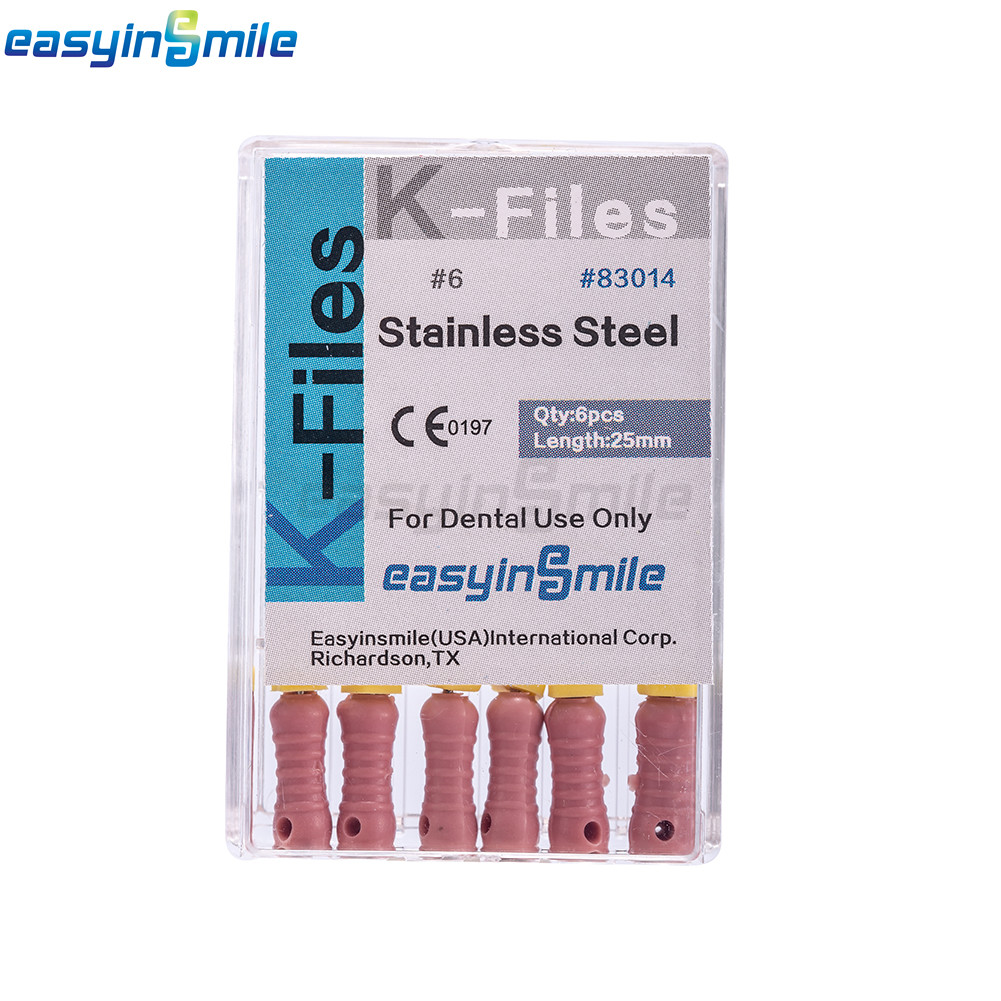 10Pcs Dental K-Files Stainless Steel Hand Use Root Canal Endodontic Files 25mm