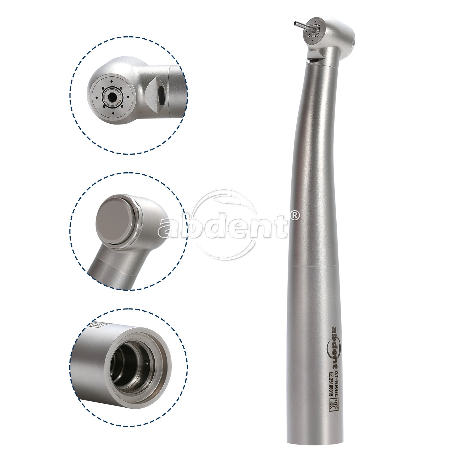 ABDENT Dental Fiber Optic LED Handpiece 4 Water Spray Fit KaV MULTIflex Coupling