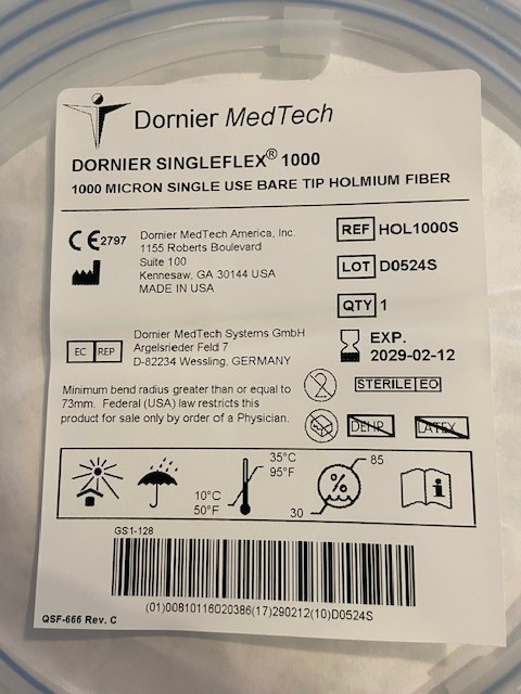 (37) Dornier SingleFlex Holmium Medical/Surgical Fibers 200 270 600 100 µm YAG