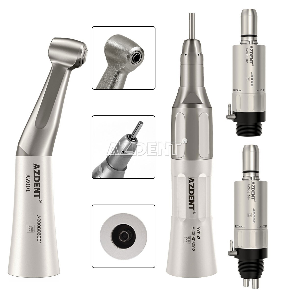 Dental Slow Low Speed Handpiece Straight Contra Angle Air Motor /FG Diamond Burs