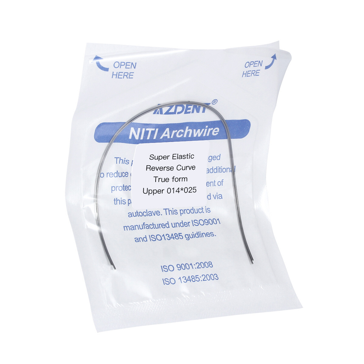 Dental Orthodontic Arch Wire Super Elastic Niti Reverse Curve Rectangular AZDENT