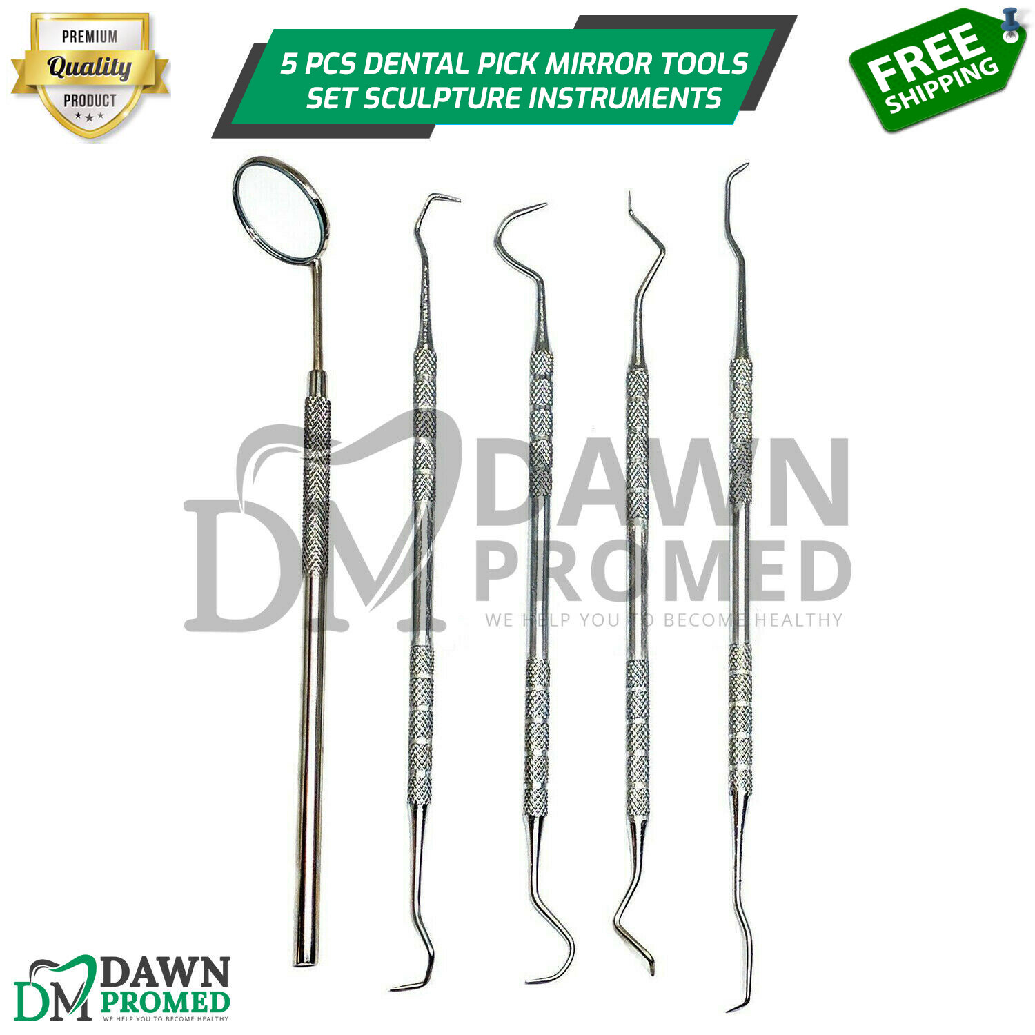 Dental Pick & Mirror Tools Set Sculpture Instrument Oral Hygiene Kit German NEW