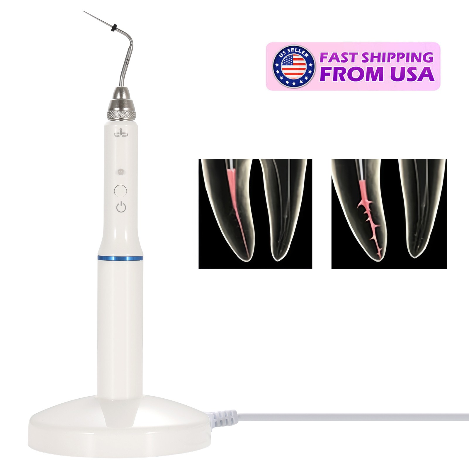 Dental Cordless Gutta Percha Obturation System Endo Heated Pen With 2 Tips CE