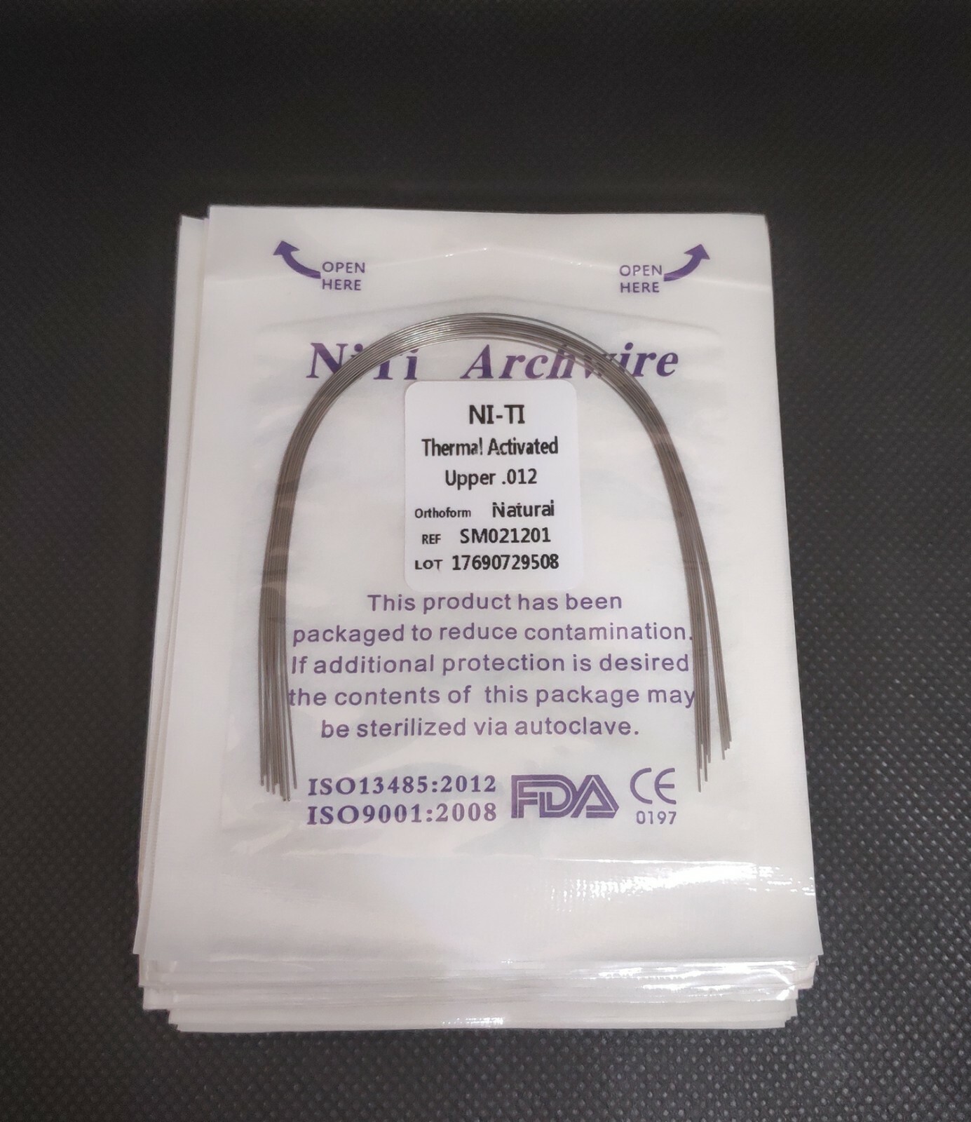 Dental Orthodontic Thermal Activated Niti Wires Round Arch Wires Natural Form