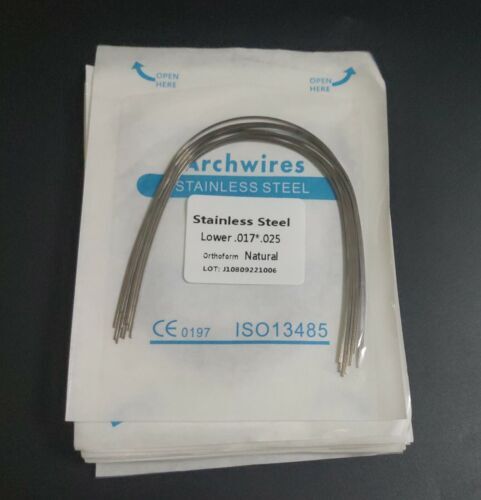 30 Packs Dental Orthodontic Stainless Steel Arch Wires Rectangular Natural Form