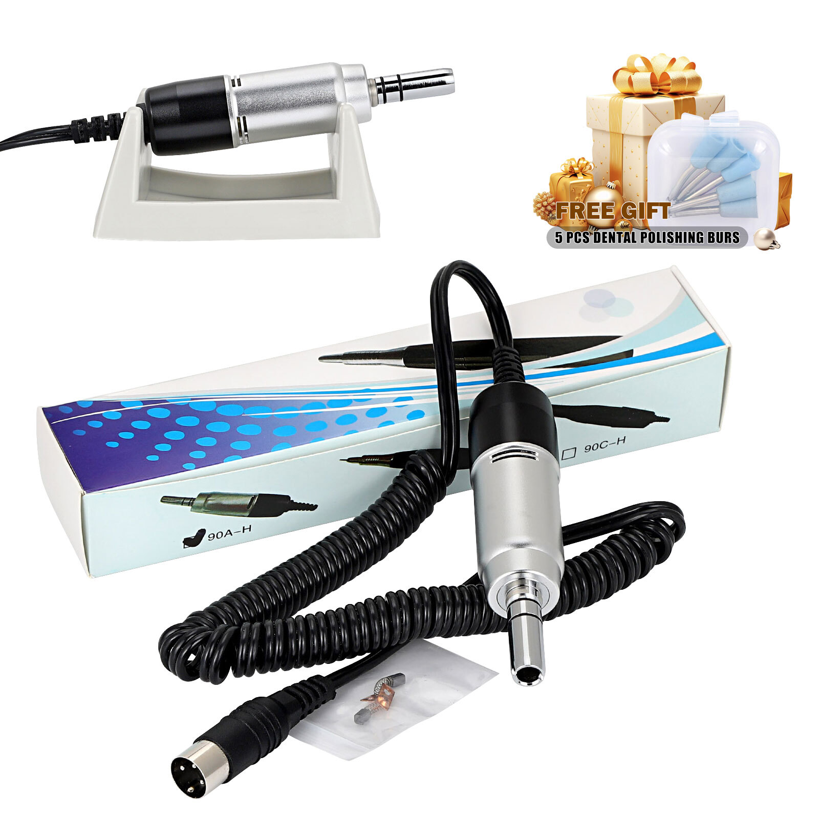 US Dental Lab Electric Micromotor Polishing Handpiece 35K RPM Max fit Marathon