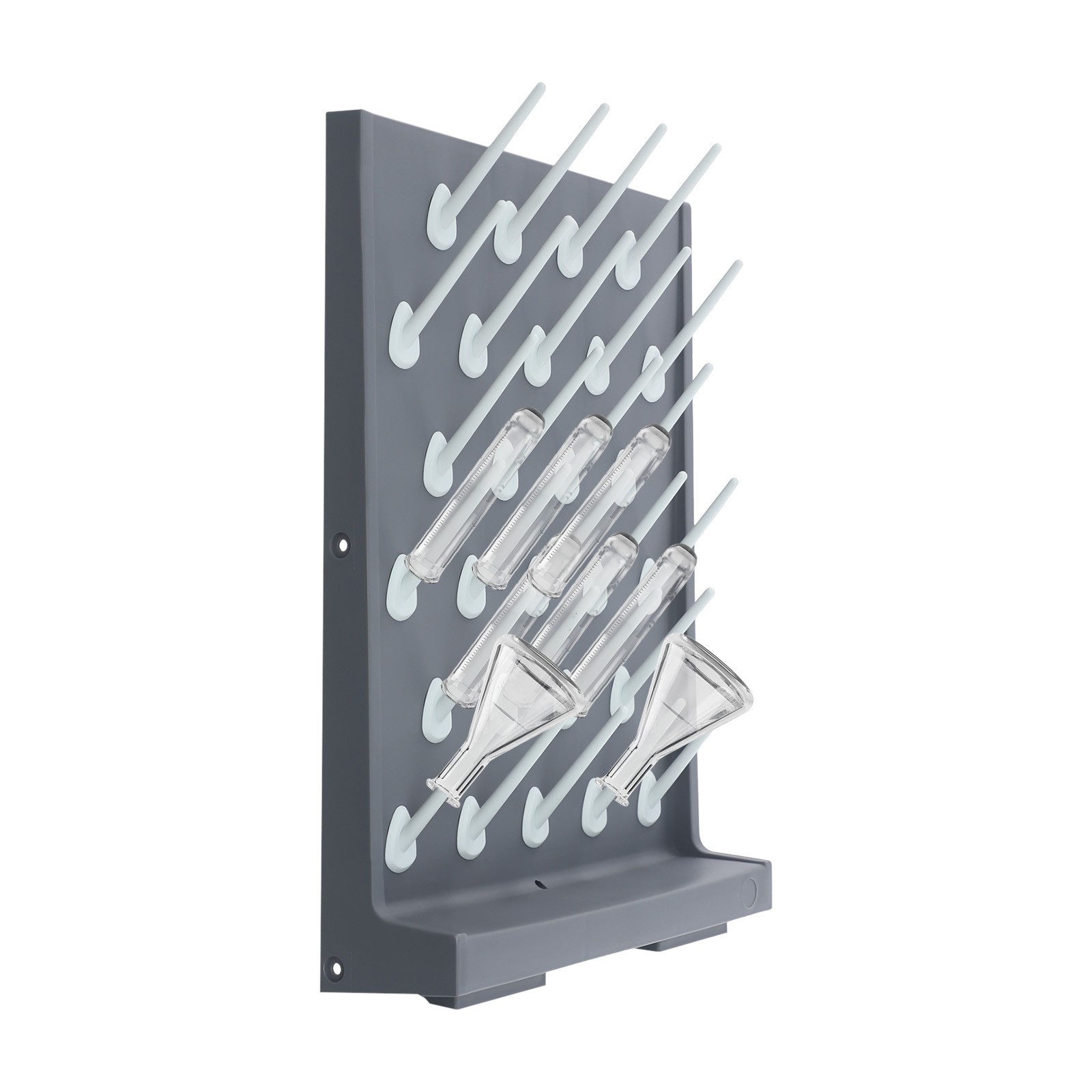 Lab Drying Rack 2pcs Bench-top/Wall-Mount Lab Glassware Dry Holder 27/52 Pegs