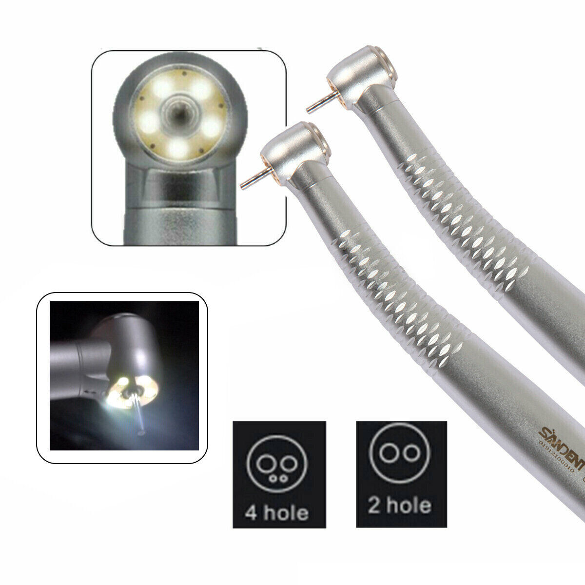 Handpiece Dental Fiber Optic LED E-generator high speed handpiece 2/4HOLE 5 LED