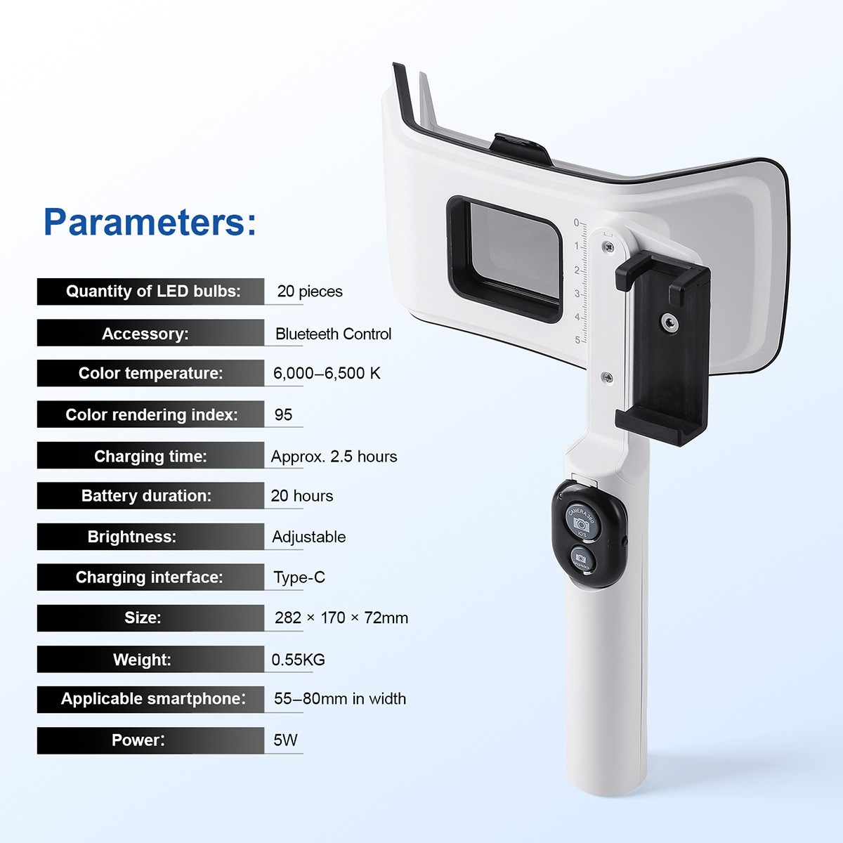 Handheld Dental Intraoral Photography Light Oral Photo Video LED Filling Light