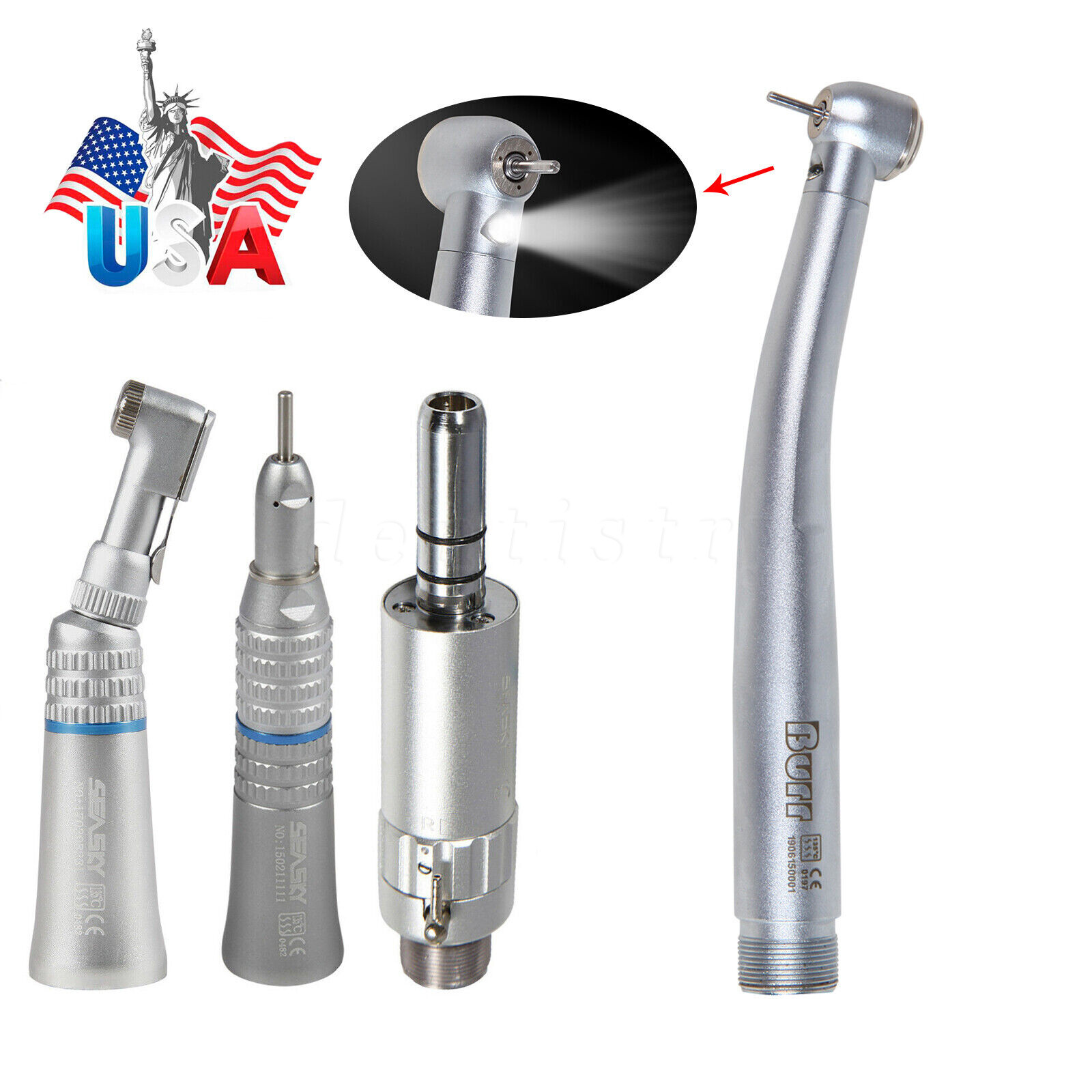 Estilo Dental NSK 2 Agujero LED Alta y Baja Velocidad Kit Pieza de Mano Turbine
