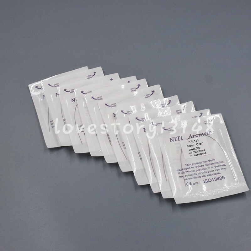 10Pcs Dental Rectangular Natural/Ovoid TMA Arch Wire Titanium Molybdenum Alloy