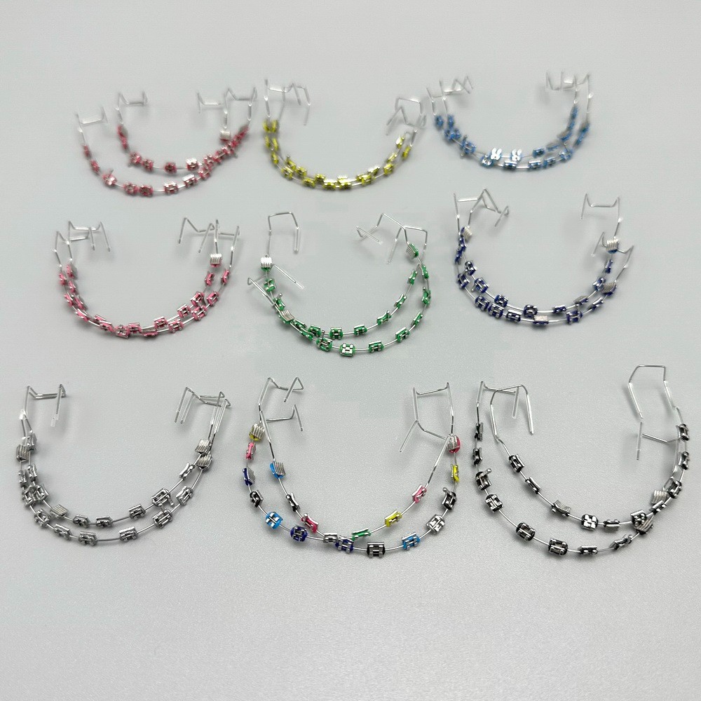 Temporary Tooth Decoration Fake Braces Metal Wires Ortho Bracket Ligature Ties