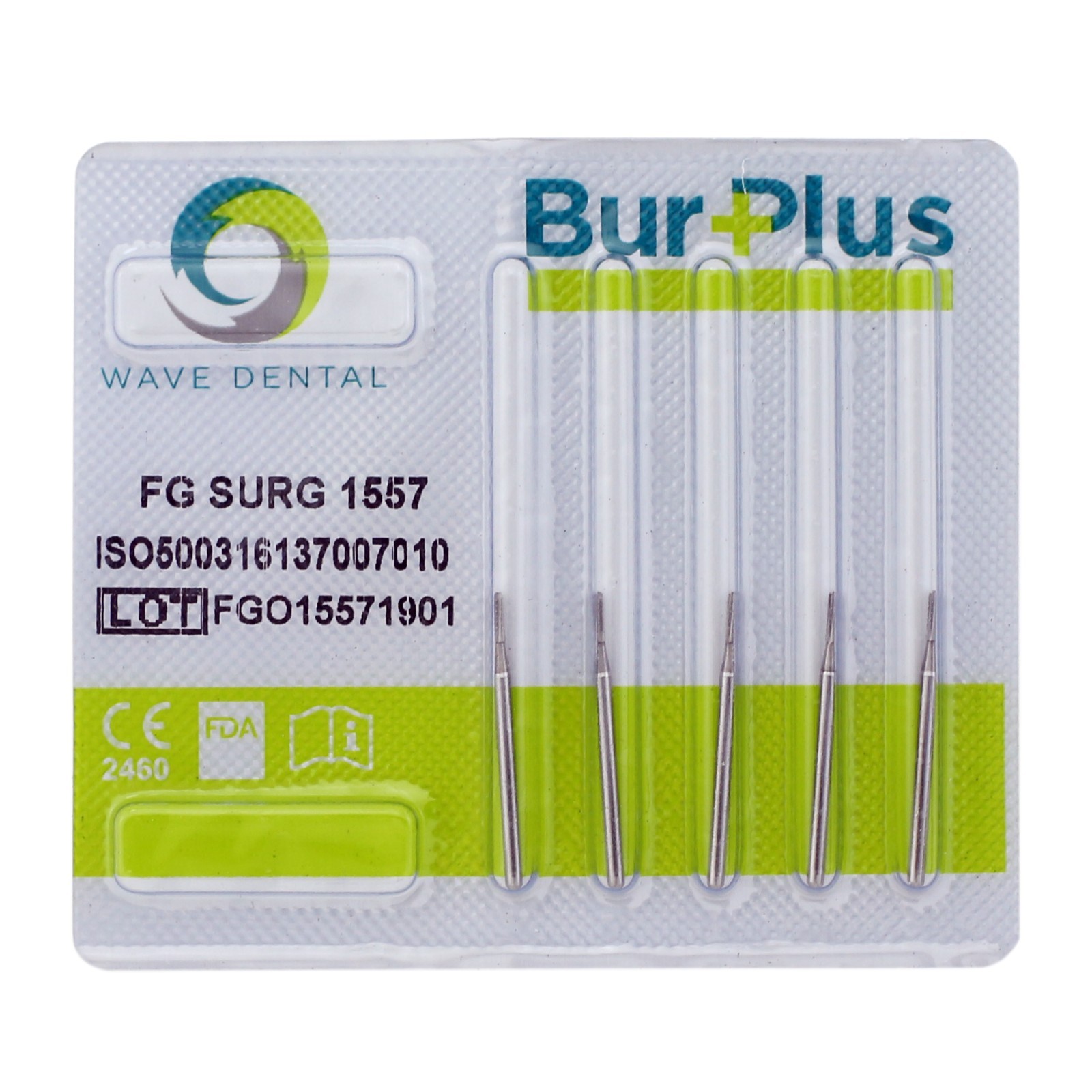 Wave Dental Surgical Burs 25mm Tungsten Carbide Dome Fissure FG SURG 1557 1558