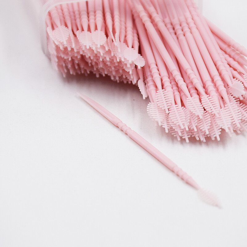 150 pcs/Box Dental Plastic Oral Picks Tooth Pick Interdental Brush 2 Heads Brush