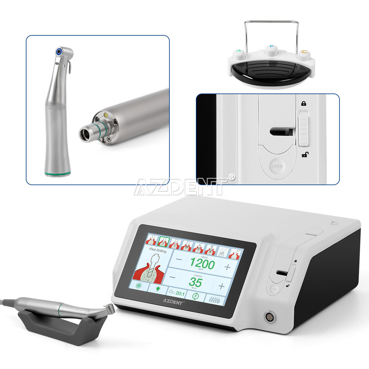 Dental Touch Implant System Surgical LED Motor Brushless /20:1 Implant Handpiece