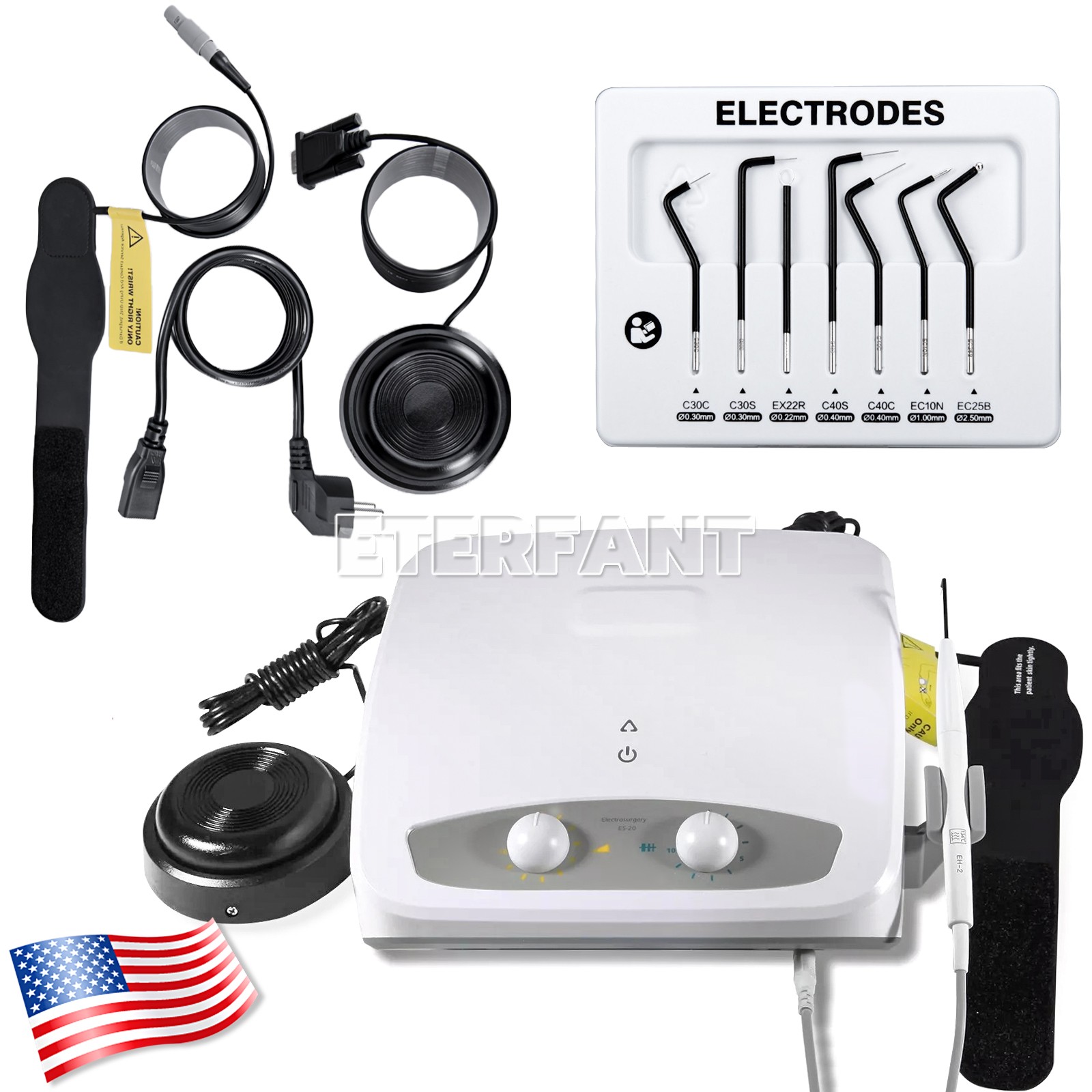Dental Electro Electrosurgery Unit Machine High Frequency Electric w/7 Electrode