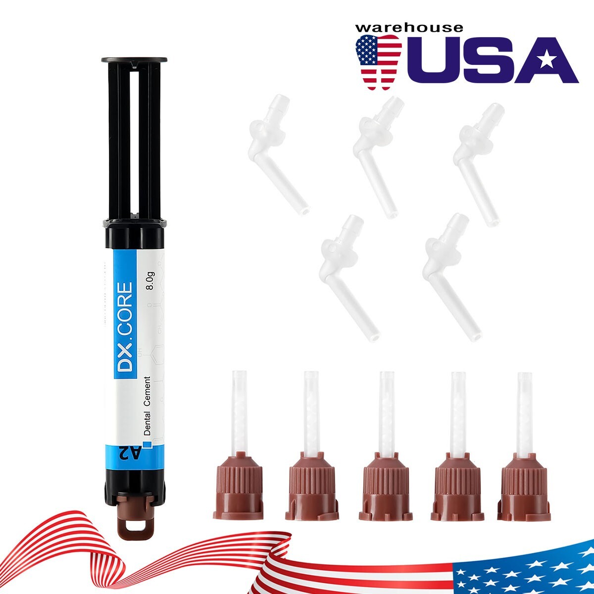 Dental Dual Cure Flowable Composite Resin Refill Core Build Up A2&A3 Teeth Endo