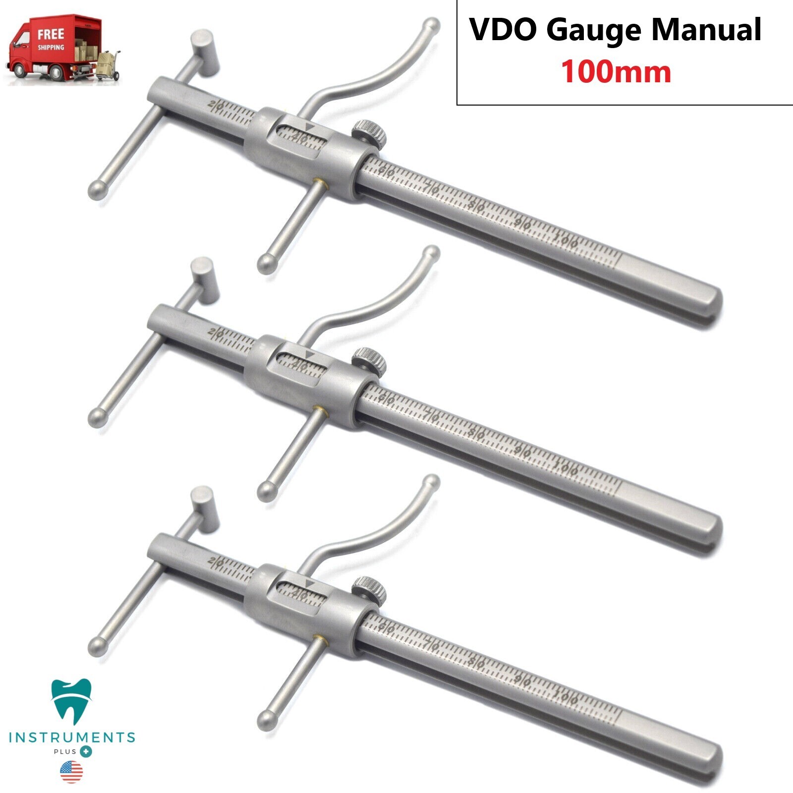 Venus & Apollo Gauge VDO Gauge Ruler Stainless Steel Fully Autoclavable SALE 3X
