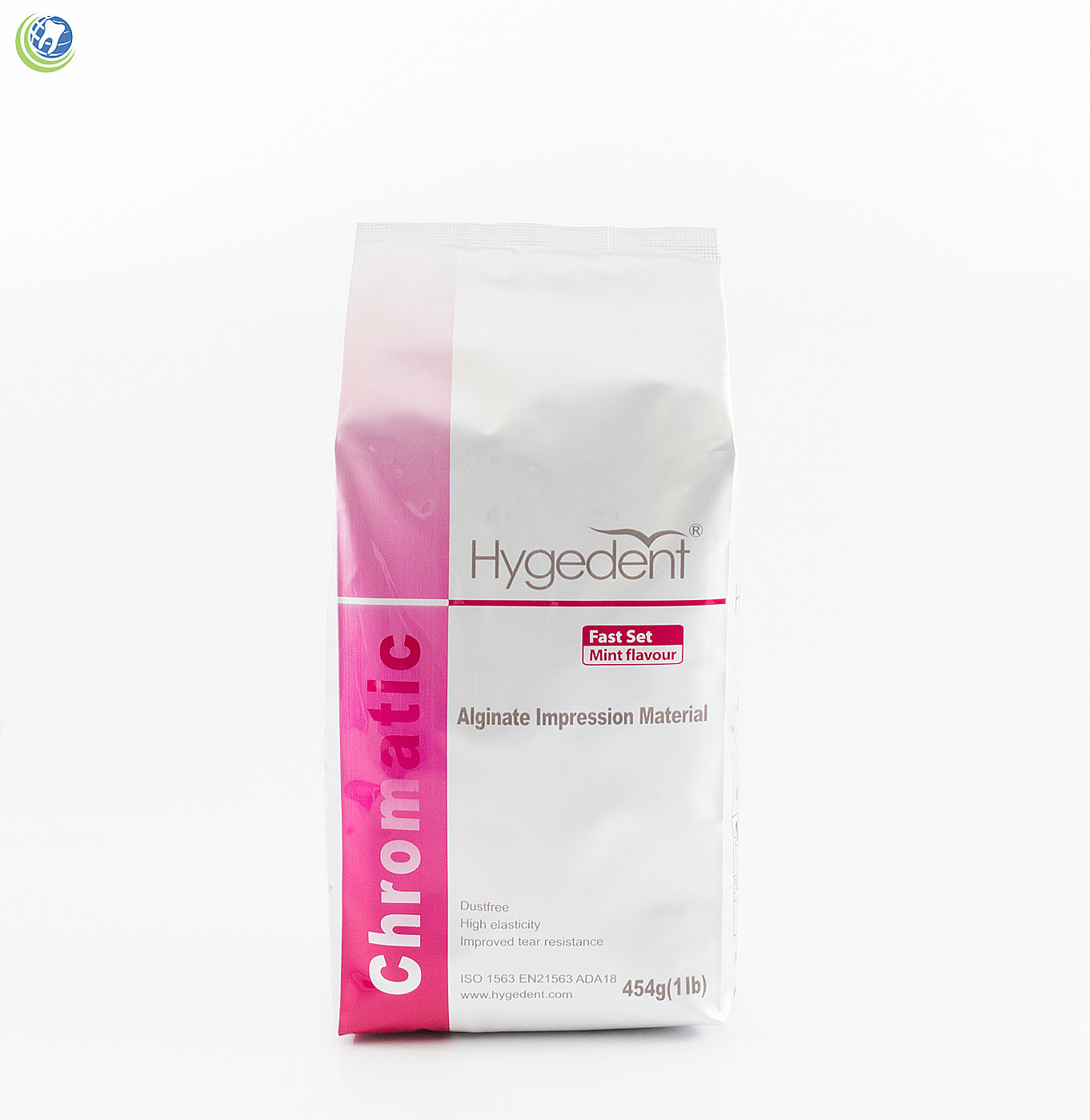 Dental Chromatic Impression Alginate Fast Mint Flavor Dustless Hygedent 1 Lb.