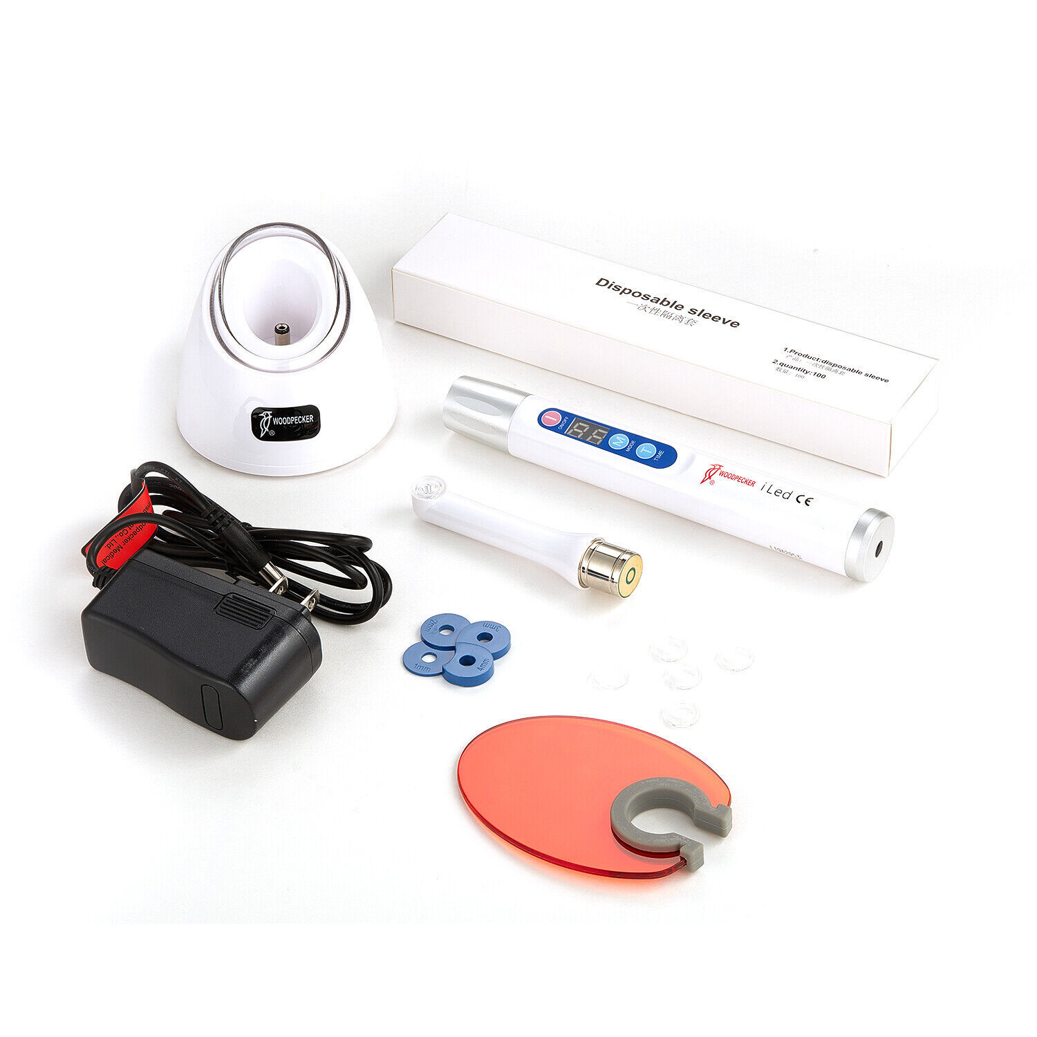 100% Genuine Woodpecker iLED Dental Lab Curing Light Lamp 1 Sec Resin 2500mw/c㎡