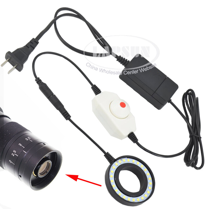 110V-240V 6W 26 SMD LED Ring Light illuminator Lamp M42 For XDS-10A C-Mount Lens