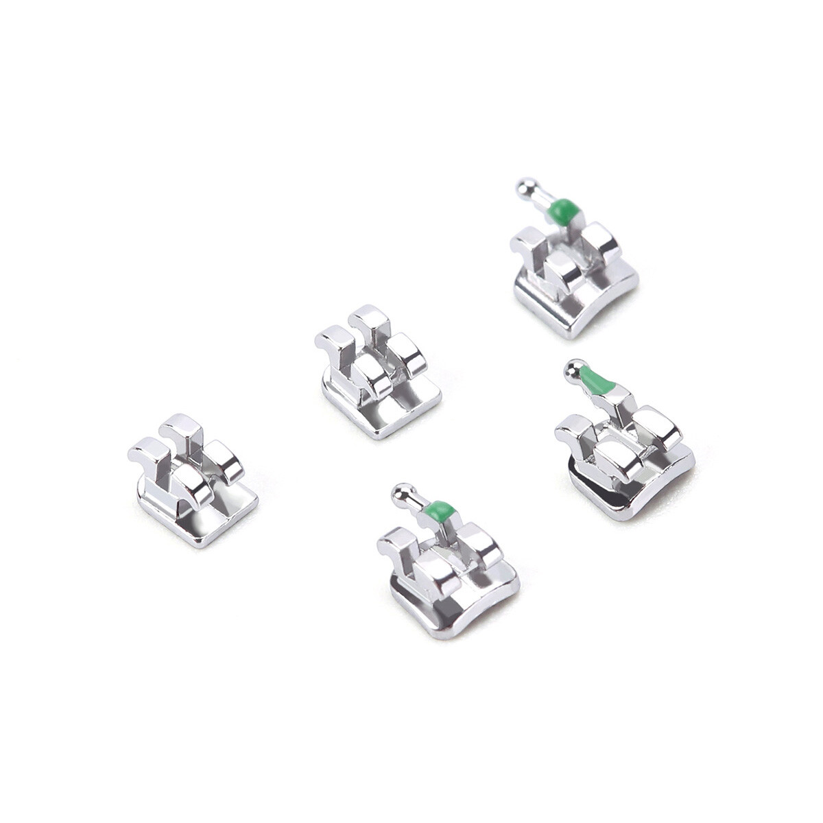10Pks Orthodontic Dental Brackets Braces Metal Mini Roth MBT.022/.018 3/345Hooks