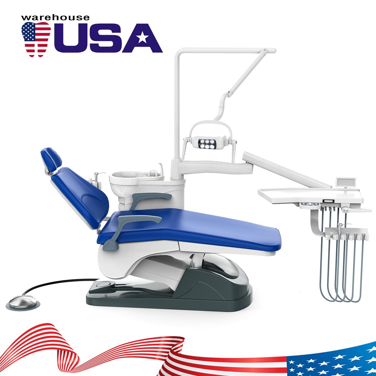 FDA Dental Unit Chair Computer Controlled DC Motor PU Hard Leather Big Sale