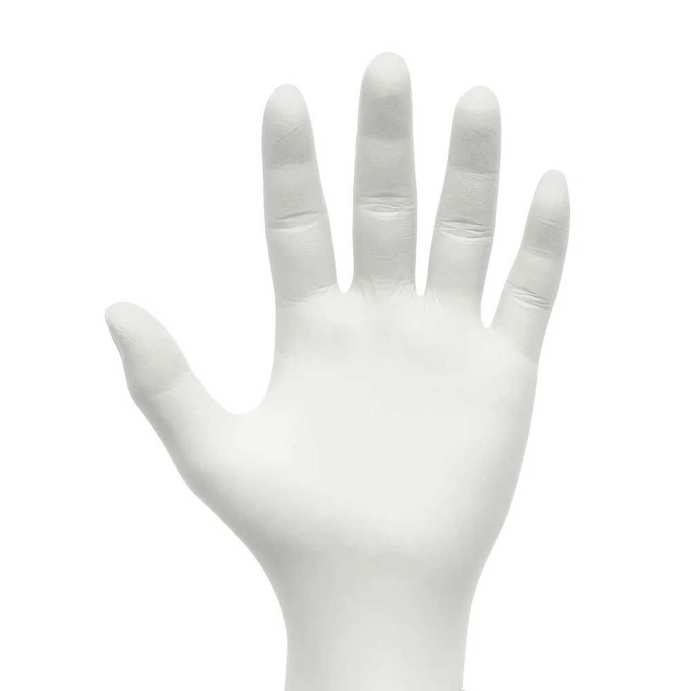 House Brand Latex Gloves,Powder-Free,Chlorinated,Medium,White,100/Box