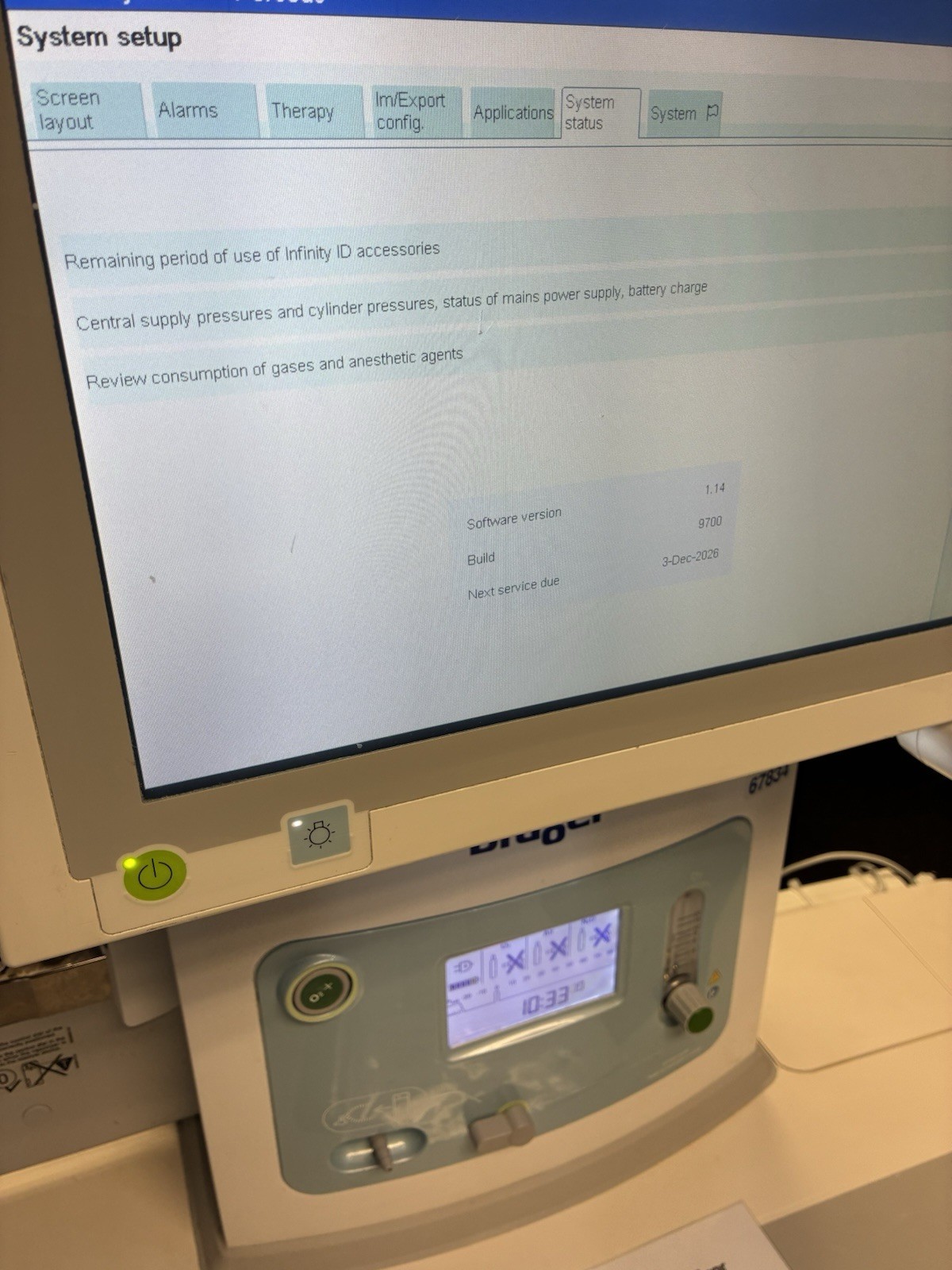 Drager Perseus A500 Anesthesia Machine – Fresh PM – Drager Tech trained Service