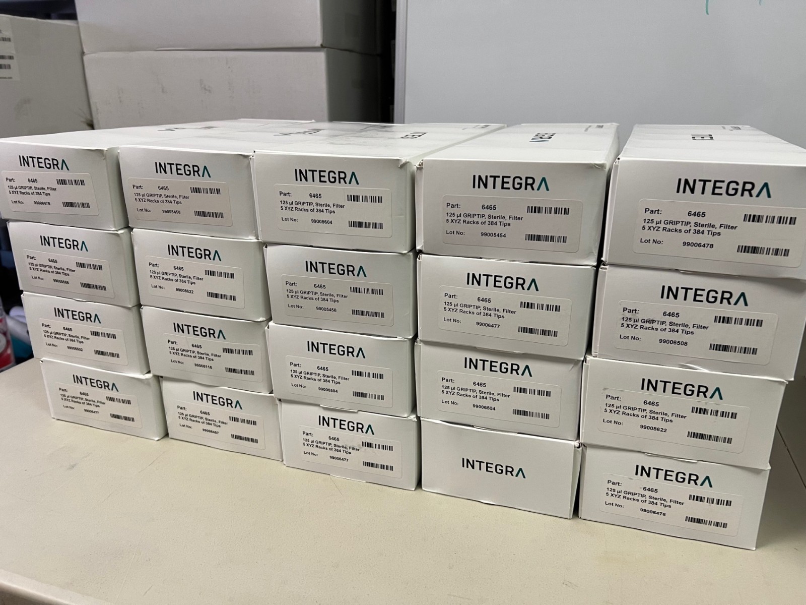Integra 6465 (20pack) 125uL Steril Filtr 5 XYZ Rack of 384 Tips VIAFLO FREE SHIP