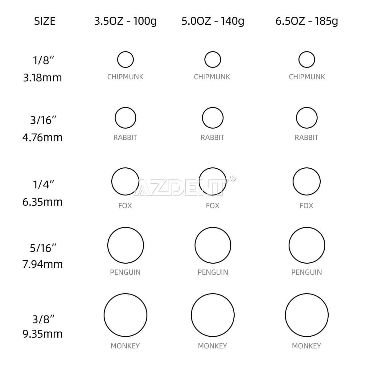 AZDENT Bandas Elásticas Ortodoncia Látex Elásticos Dental Elastics Rubber Bands