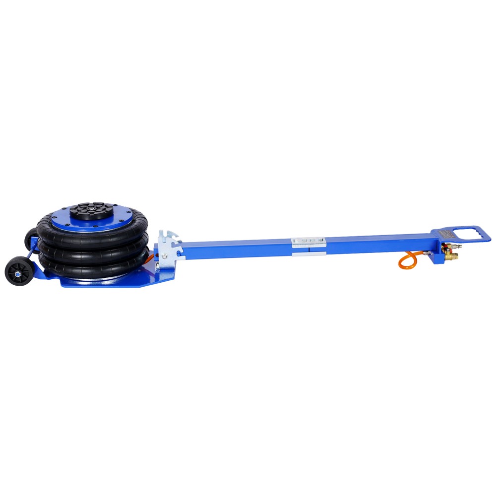 3T 6600LBS Triple Bag Pneumatic Air Jack 16″ Lift Collapsible Blue Terrain Jack
