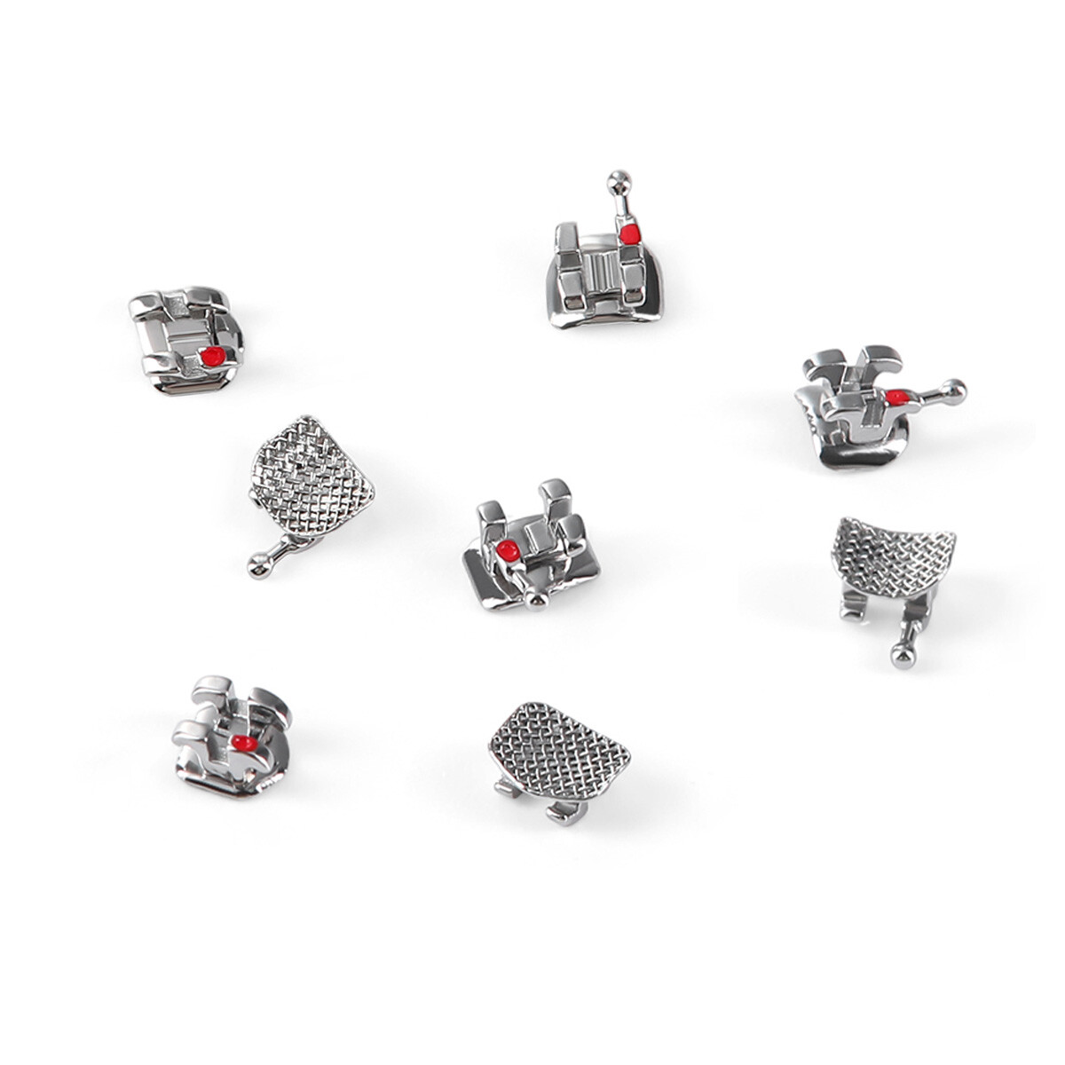 Dental Ortho Brackets Mini Roth/MBT.022″/.018 Hooks 3 4 5 Monoblock /Mesh Base