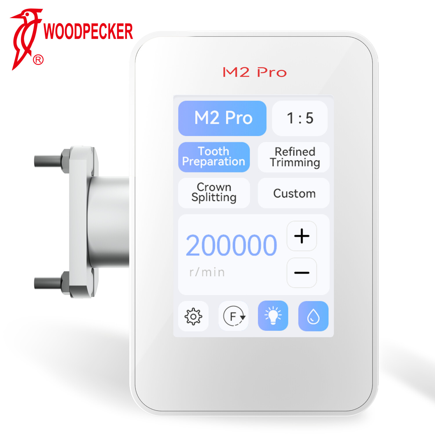 Woodpecker M2 Pro 3.5”LCD Dental Electric Motor Built-in, 40K RPM, No Handpiece