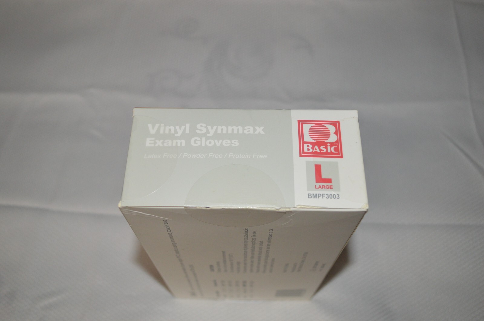 BASIC ~ VINYL SYNMAX EXAM GLOVES ~ LATEX FREE ~ POWDER FREE ~ 100 COUNT ~ LARGE