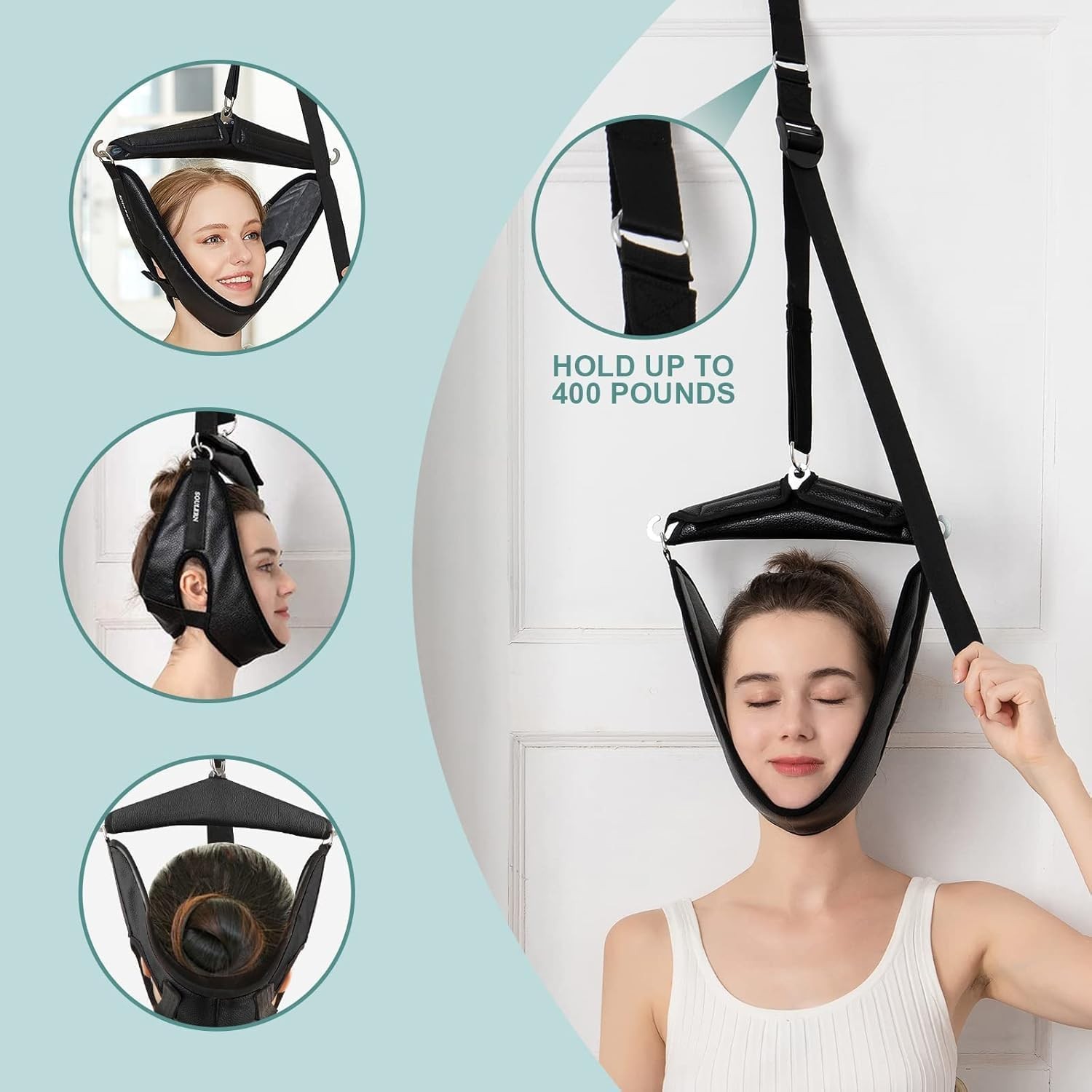 Neck Traction Stretcher Cervical Head Brace Pain Relief Device Home Over Door