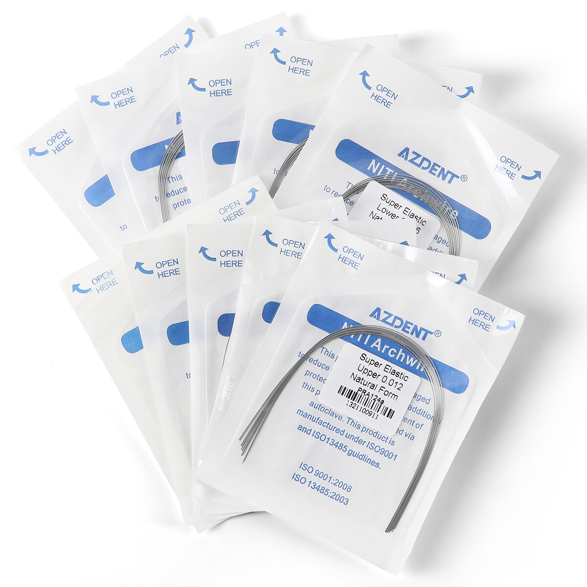 AZDENT Dental Orthodontic Round Arch Wires Super Elastic Niti Nature Form