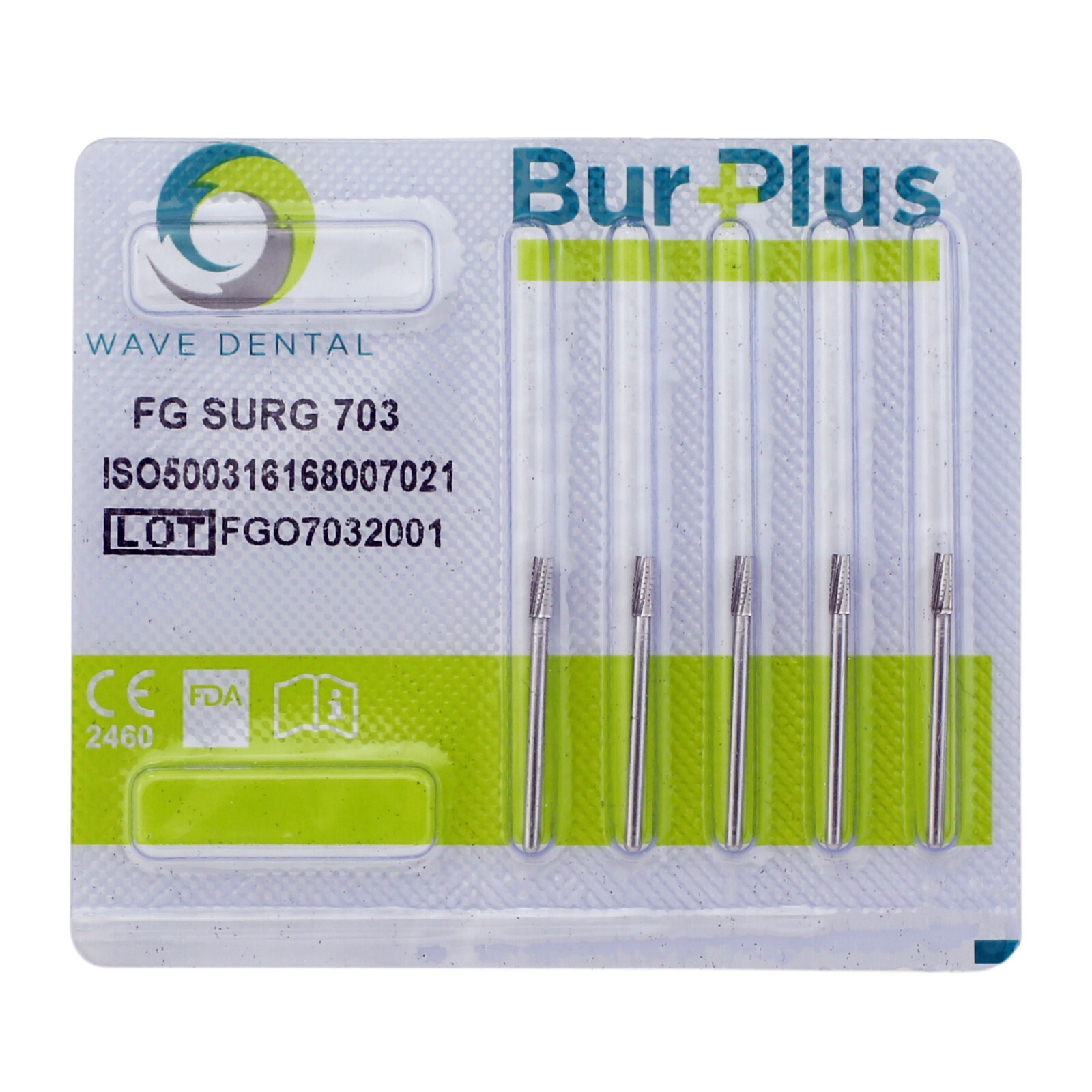 Wave Dental Surgical Length Bur Taper Fissure Carbide FGOS FG SL 25mm 702 702L