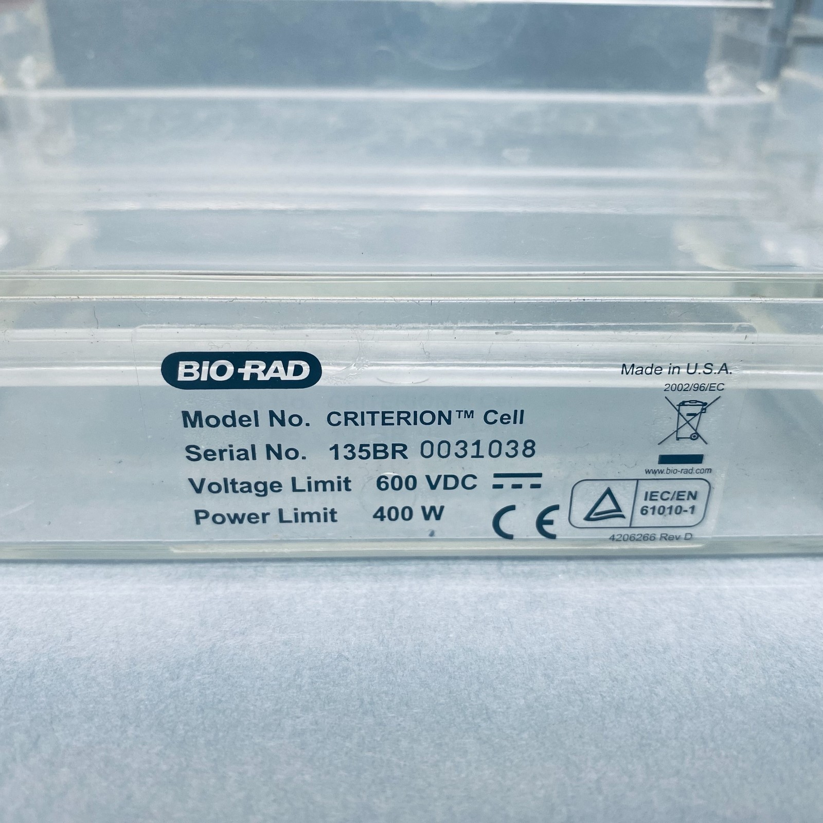 Bio-Rad Criterion Cell Vertical Gel Electrophoresis Tray Base
