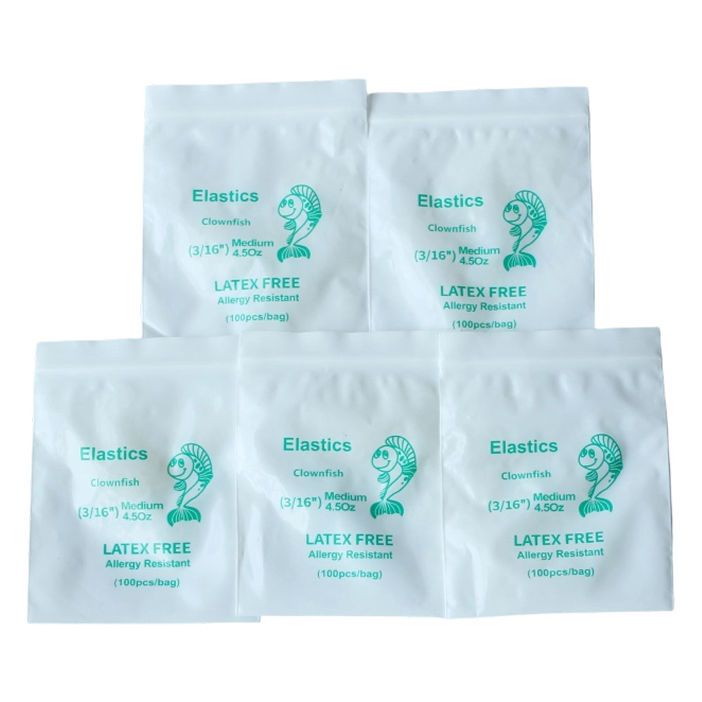 5,000pcs Dental Ortho NON-LATEX Rubber Bands material O-ring 3/16 4.5oz latex