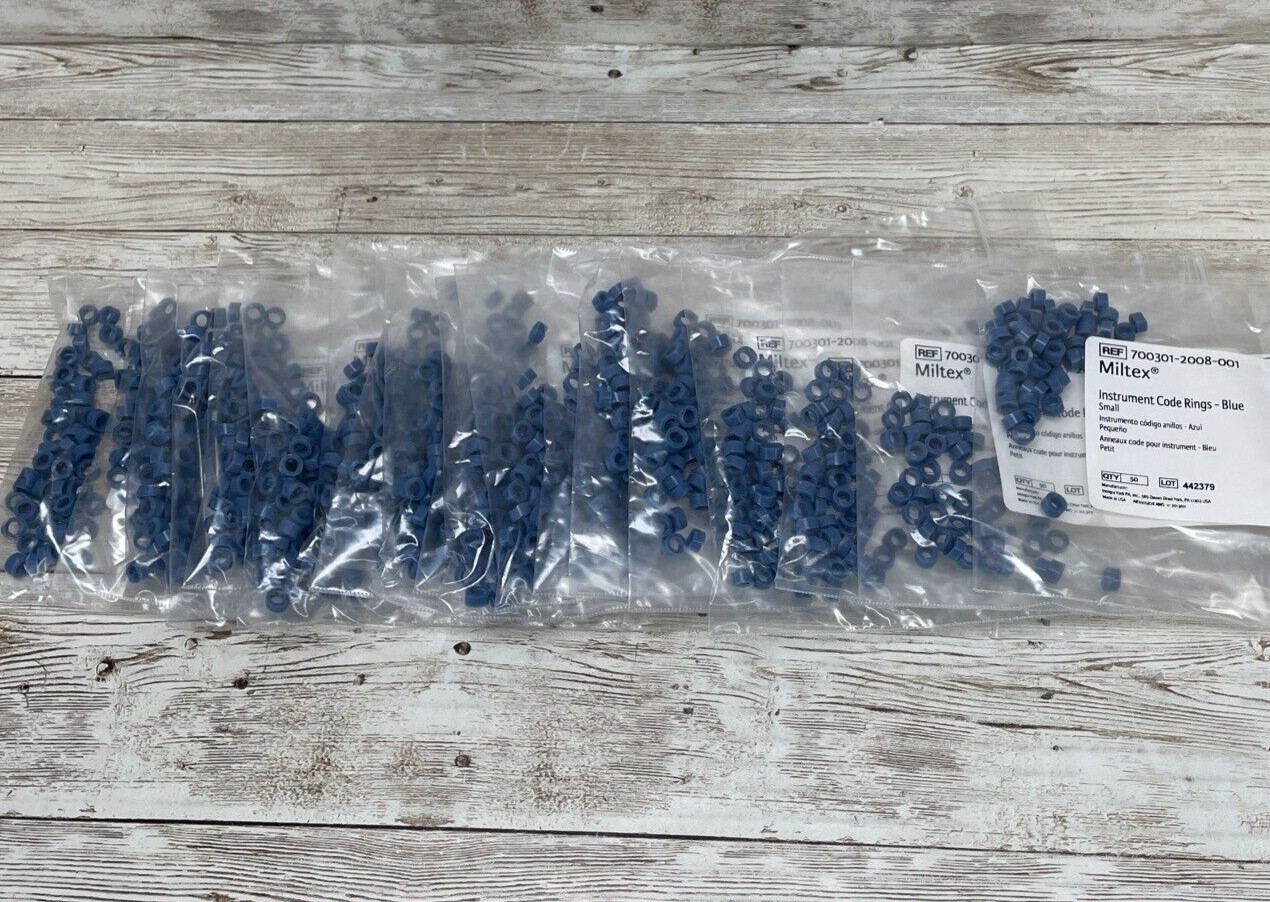 1000Pcs Dental Silicone Instrument Code Rings BLUE, SMALL, Instrument Circles