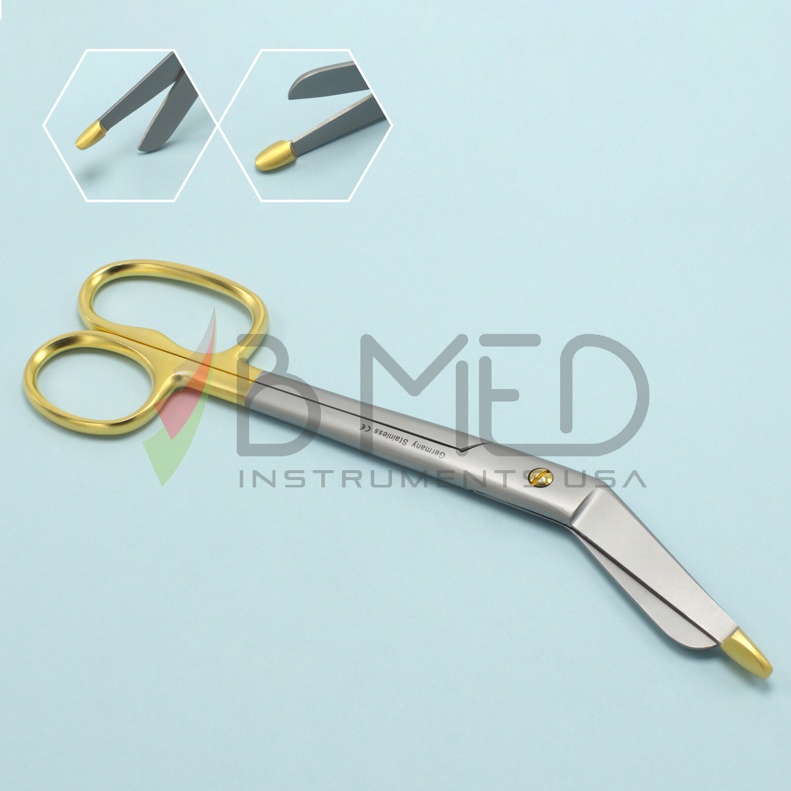 OR Grade Lister Bandage Scissors 8″ Serrated Super Cut Large Ring Surgical Emt