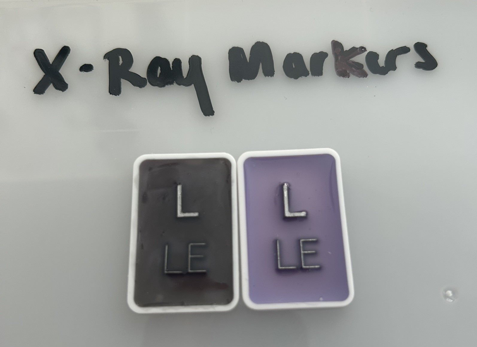 X-Ray Markers (one Left One Right) With Initials.